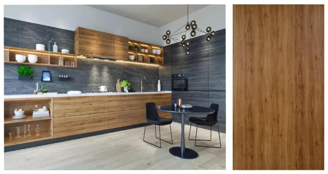 鉴黑担保网生态板免漆板巴西古橡花色